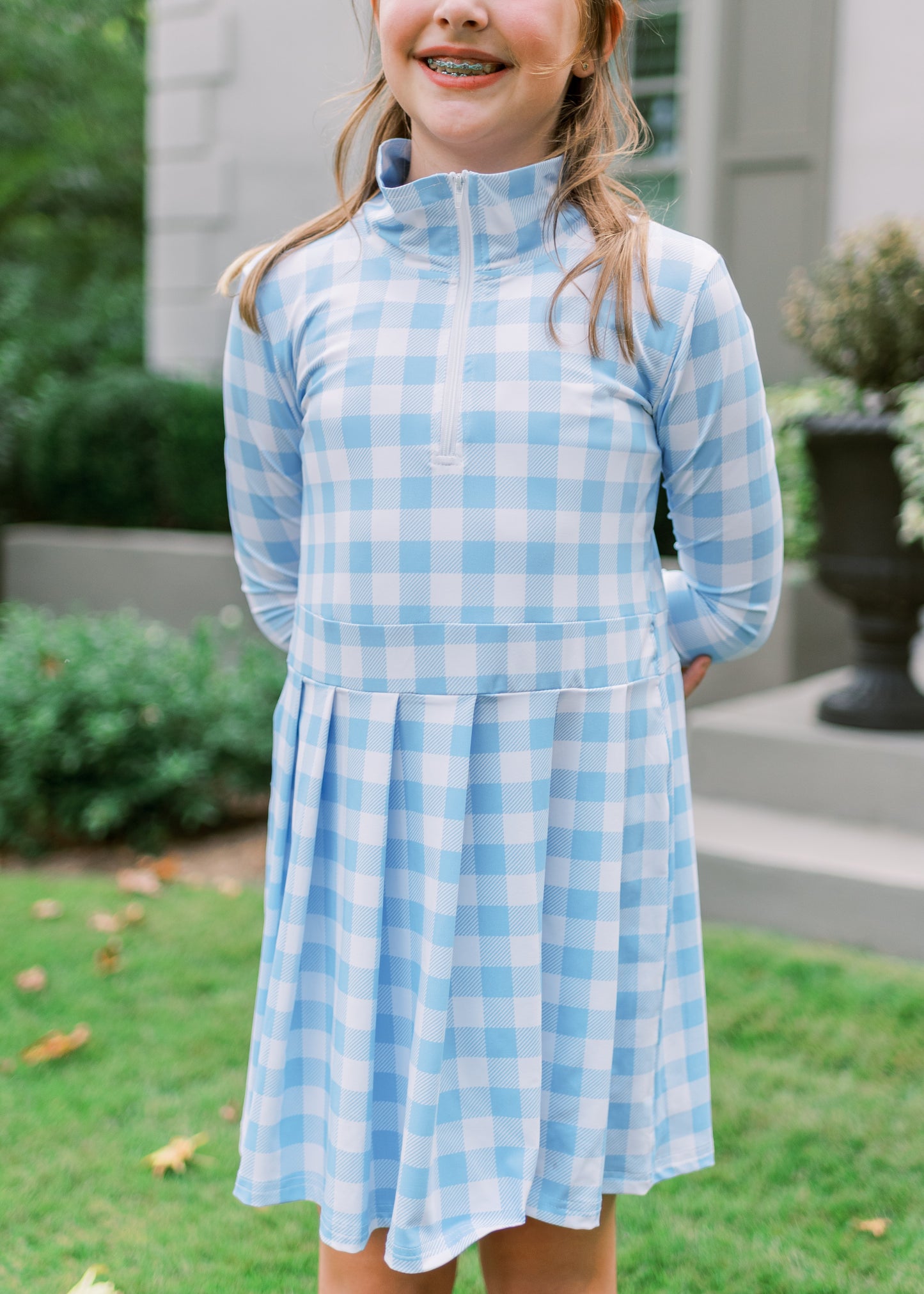 PRE-ORDER Cece Tennis Dress in Blue Gingham