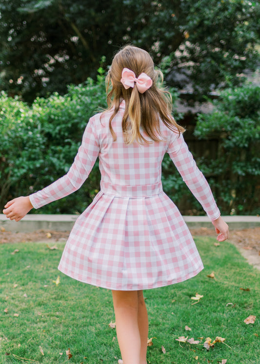 PRE-ORDER Cece Tennis Dress in Pink Gingham