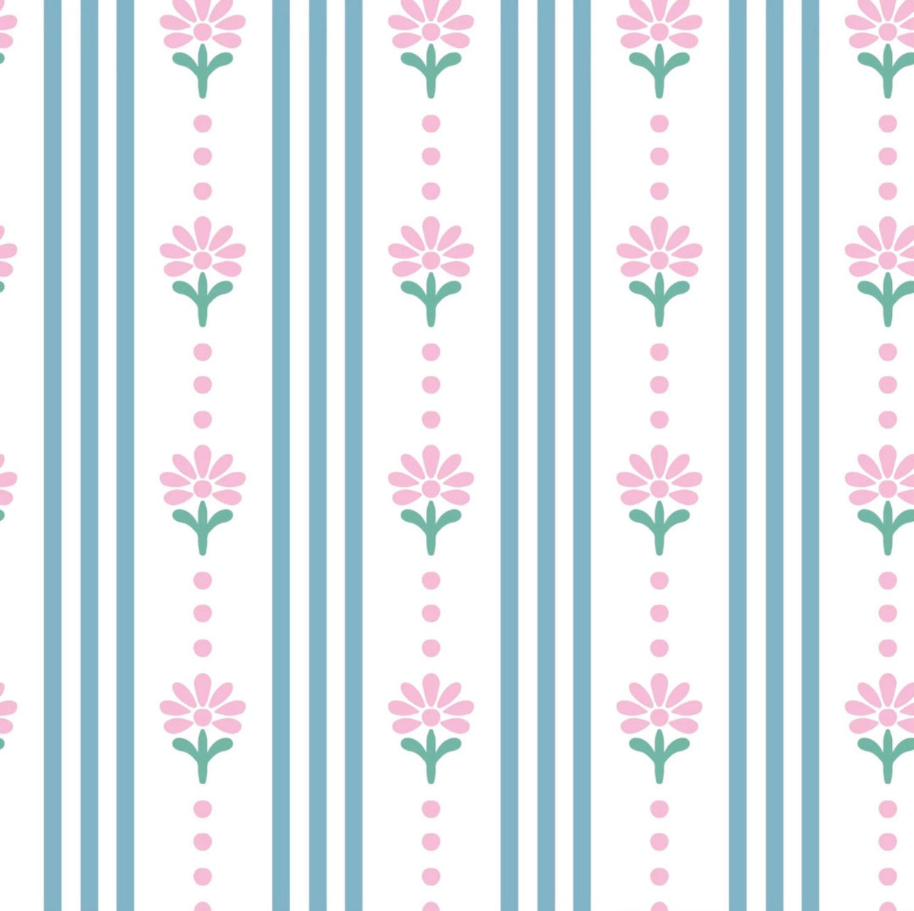Caroline Set in Daisy Chain Stripe