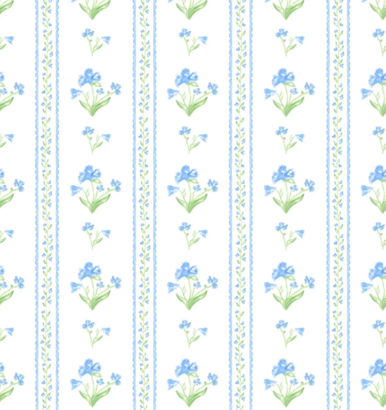 Lollie Set in Blue Trellis