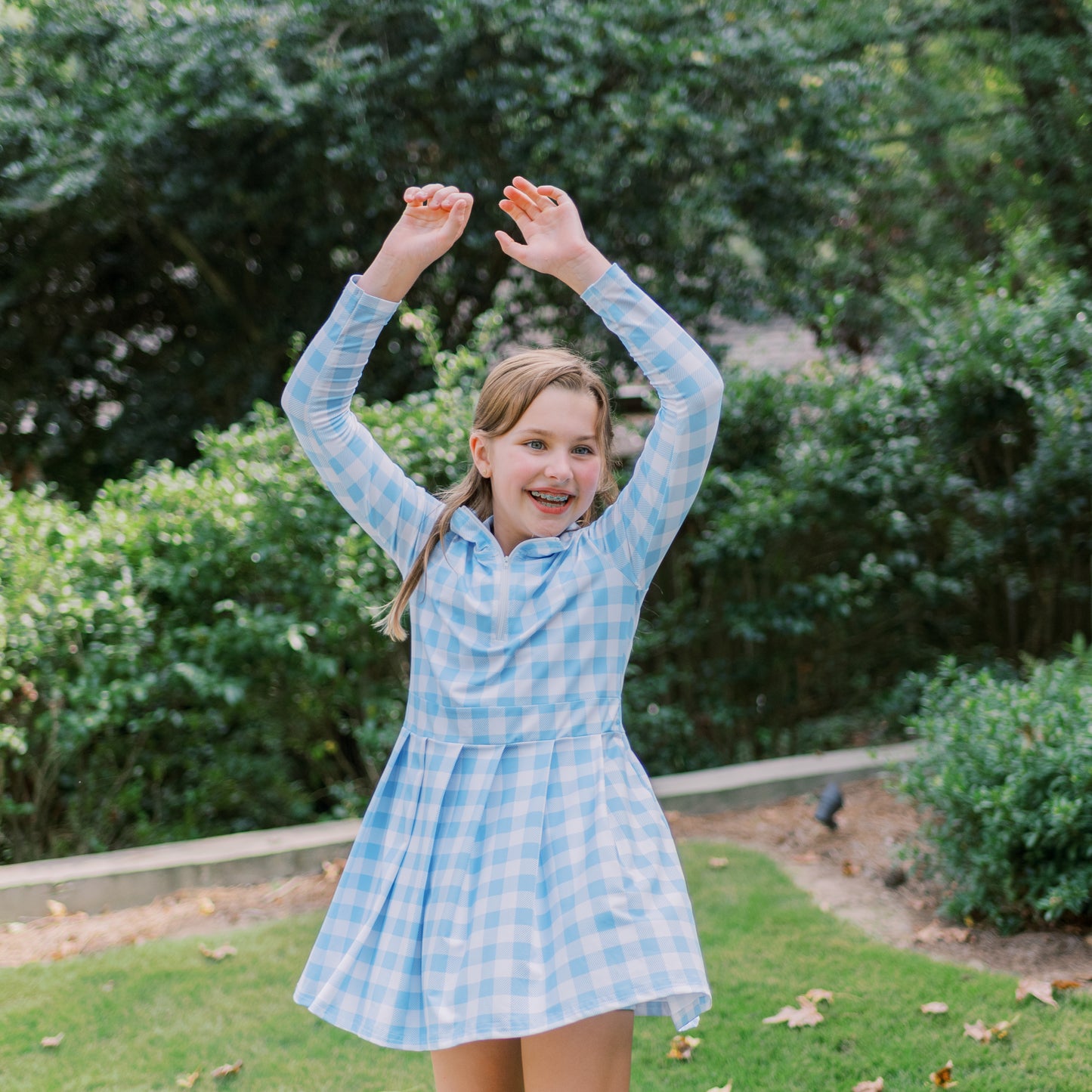 PRE-ORDER Cece Tennis Dress in Blue Gingham