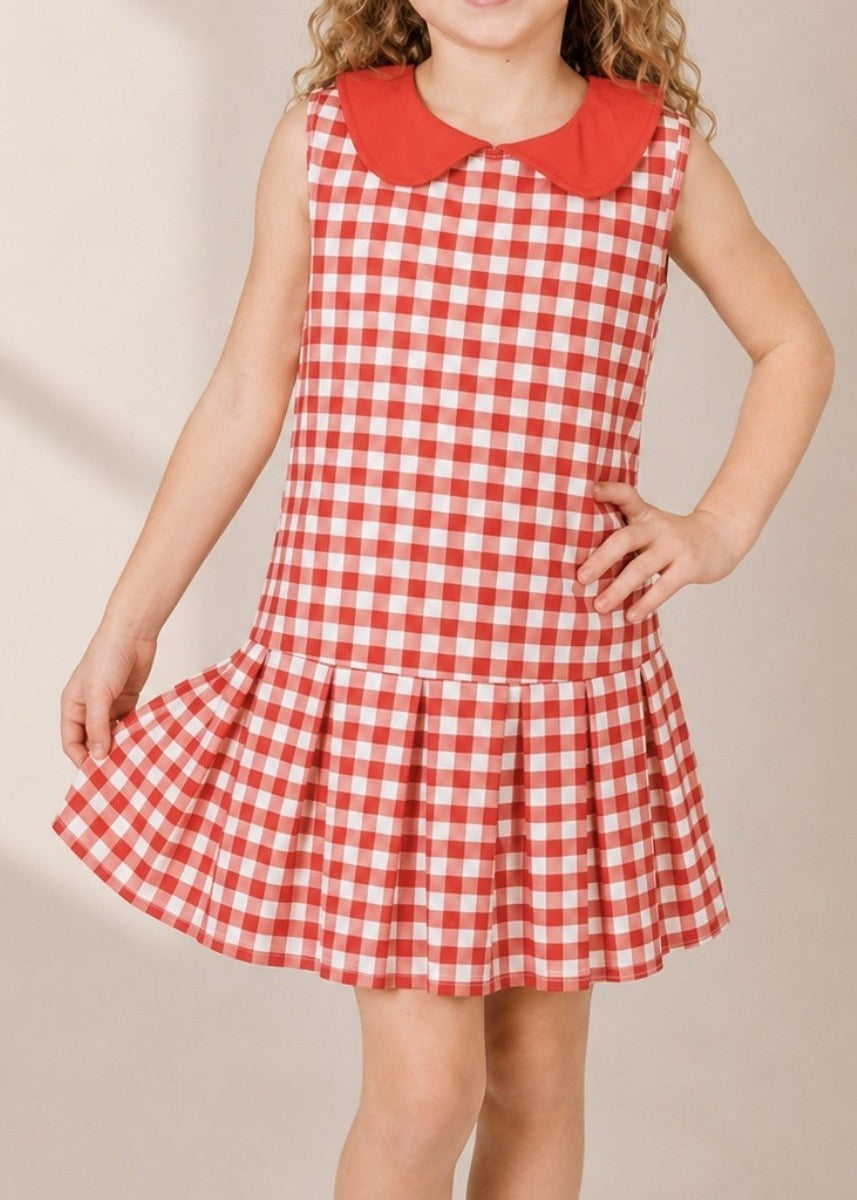 Hannah Gameday Dress in Red – Peachie Prep