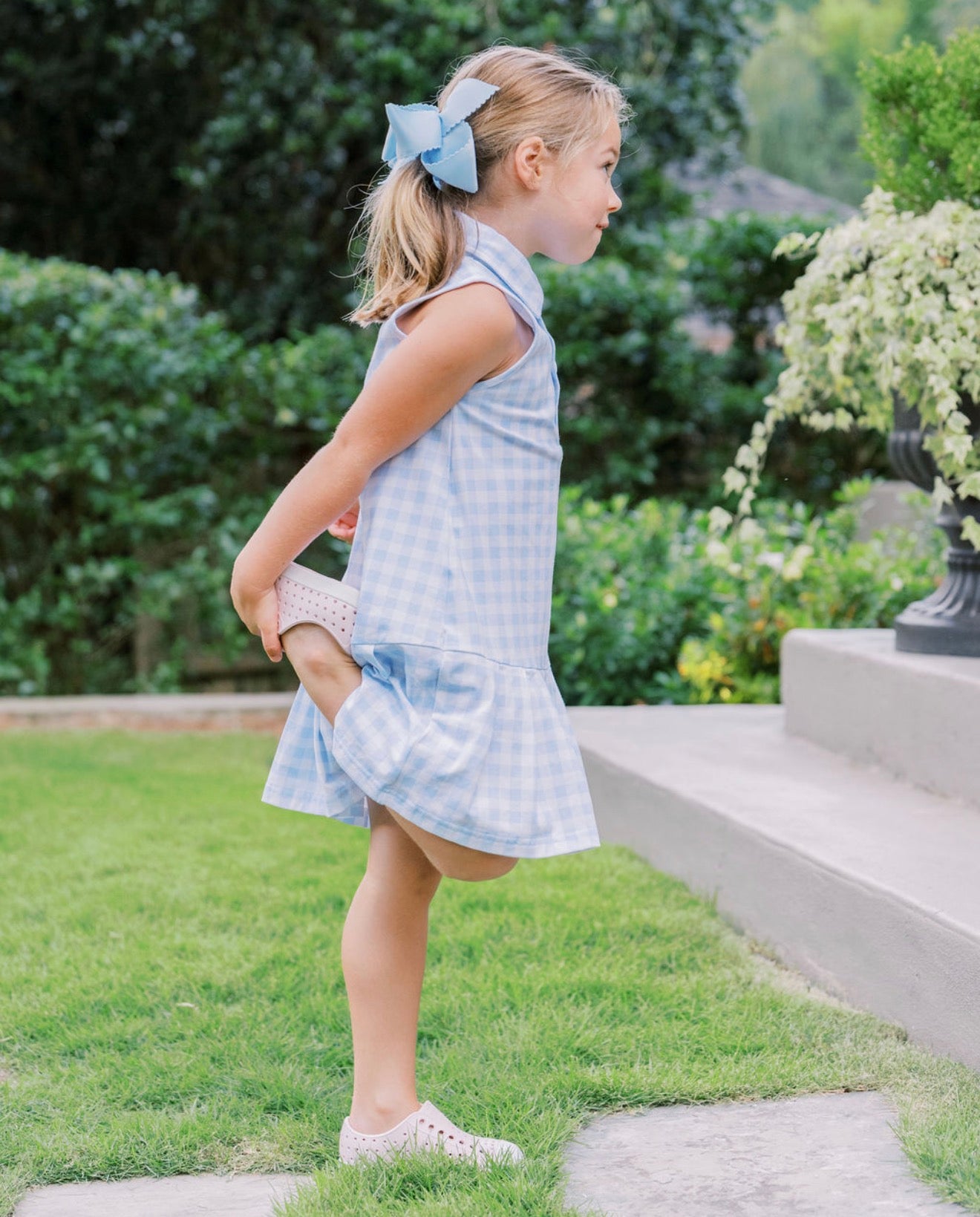 Andie Tennis Dress in Blue Gingham
