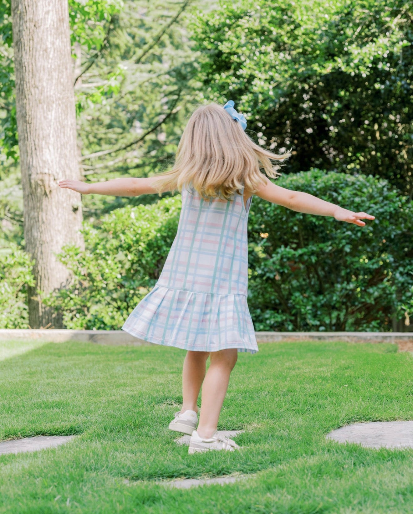 Livvy Tennis Dress in Pastel Plaid
