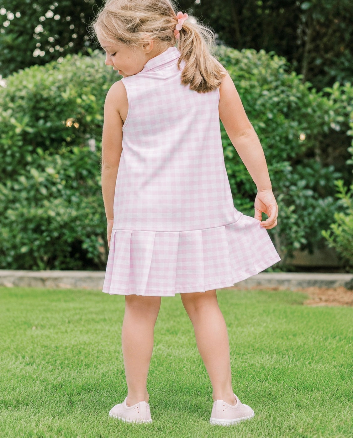 Andie Tennis Dress in Pink Gingham