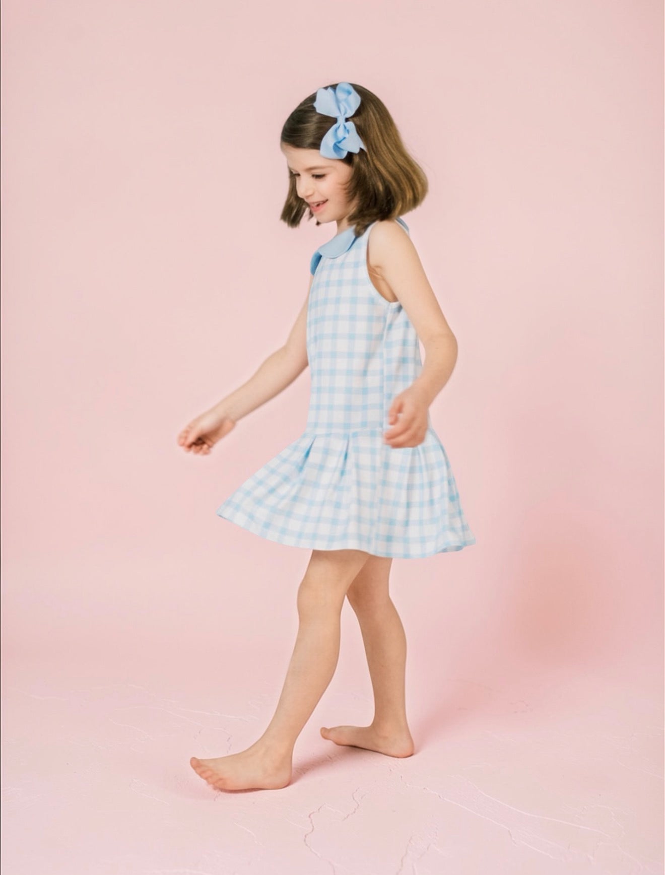 Susannah Dress in Blue Gingham