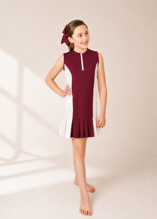 Grace Gameday Dress Maroon