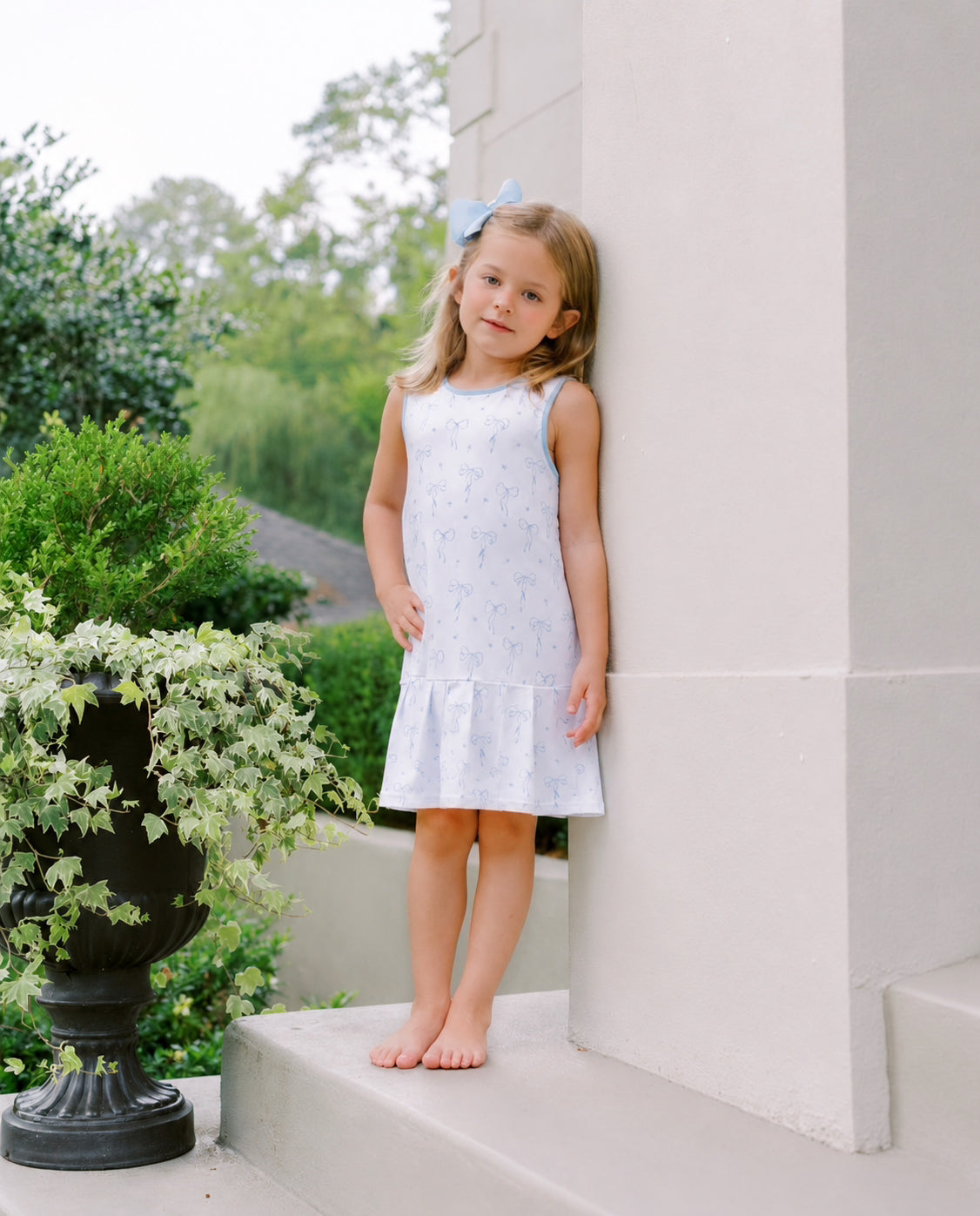 Livvy Tennis Dress in Blue Belle Bows