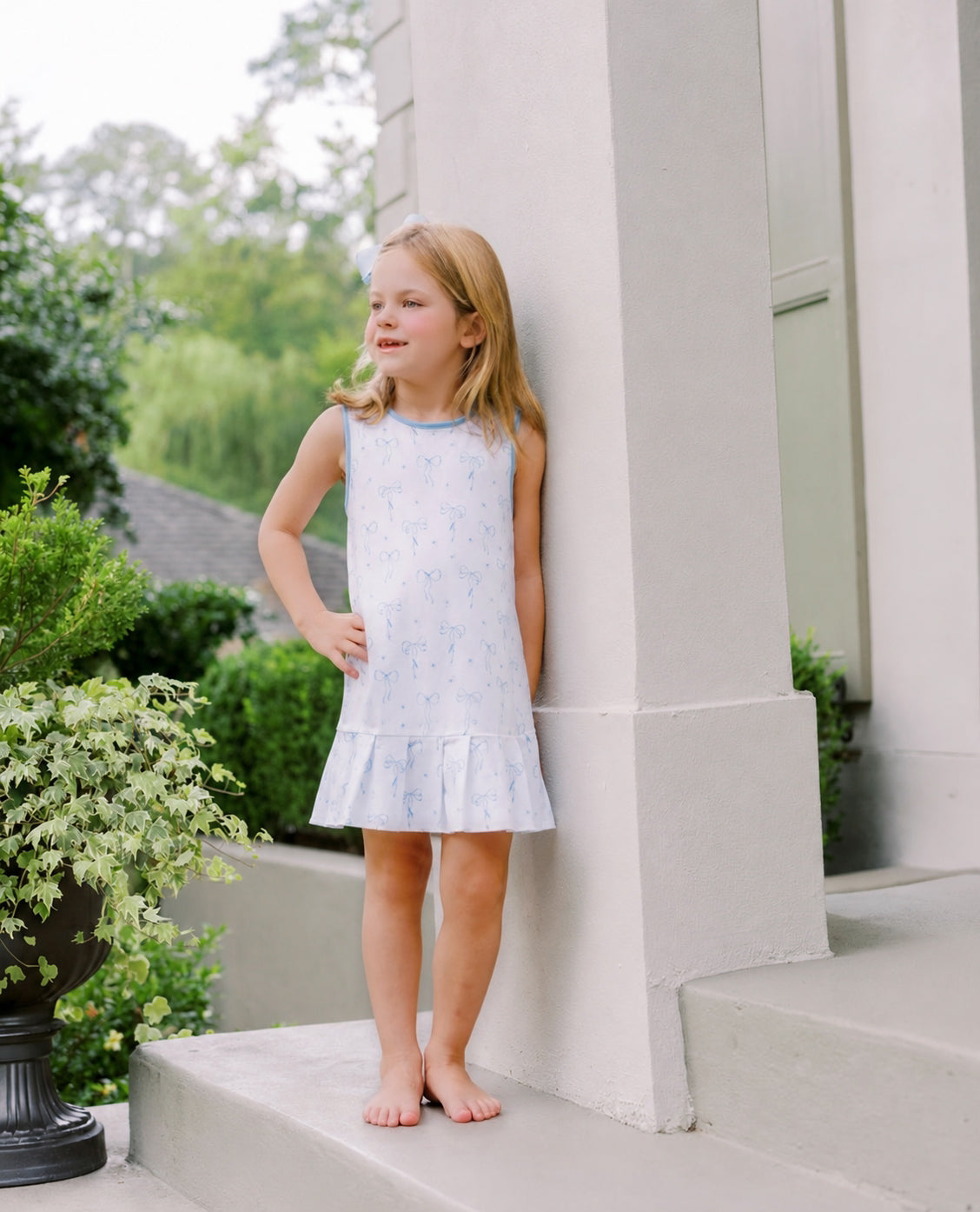 Livvy Tennis Dress in Blue Belle Bows