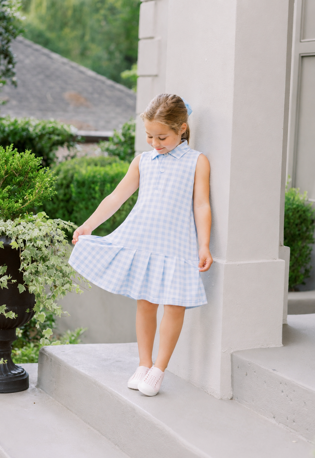 Andie Tennis Dress in Blue Gingham