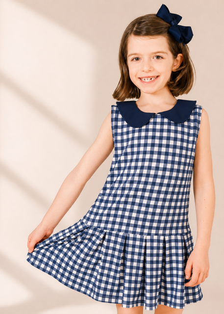 Hannah Gameday Dress in Navy
