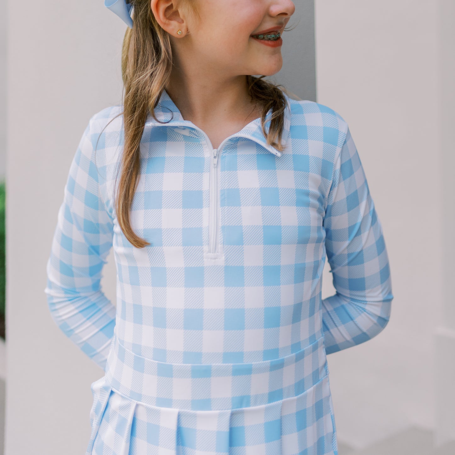 PRE-ORDER Cece Tennis Dress in Blue Gingham