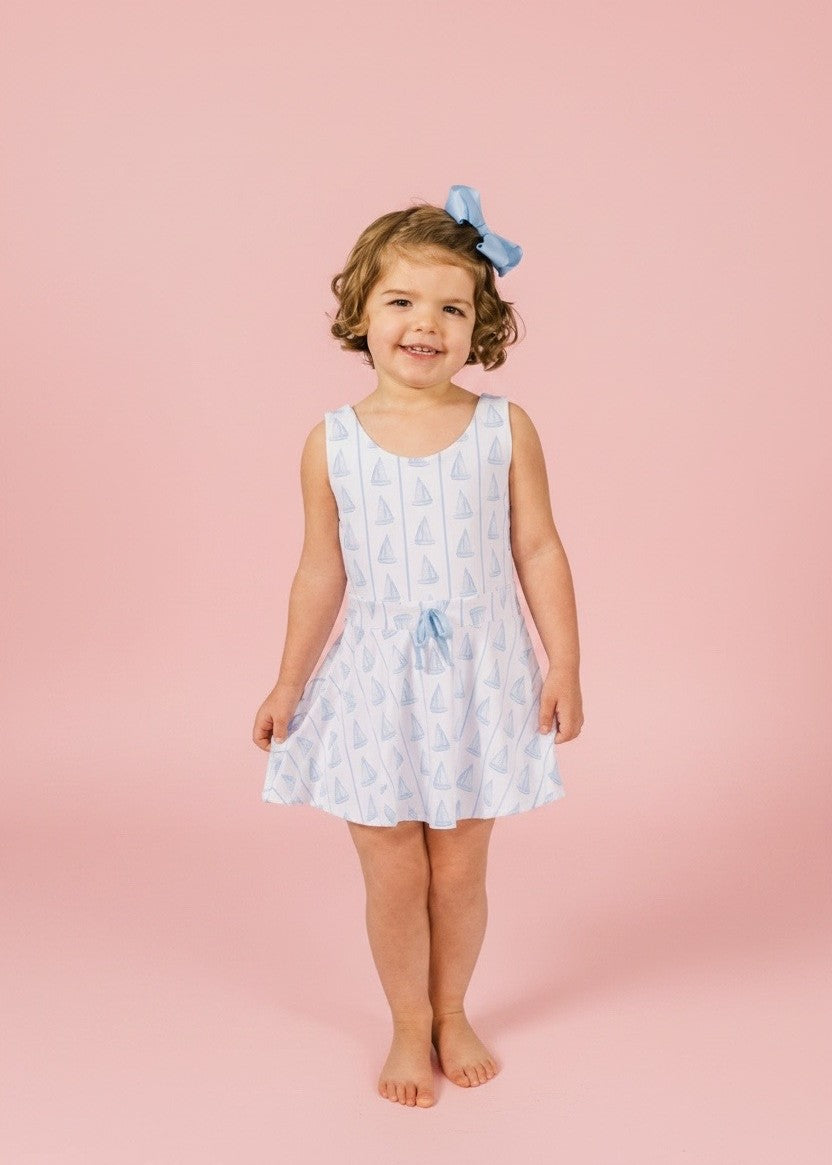 Sissy Dress in Blue Boats