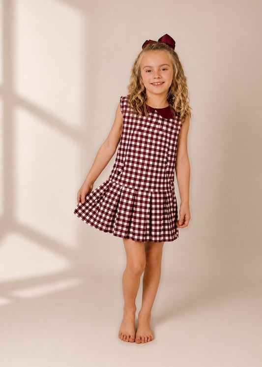 Hannah Gameday Dress in Maroon